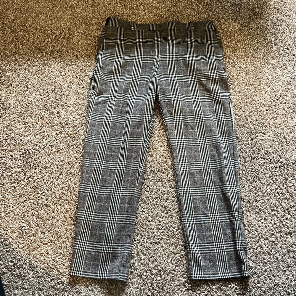 H&M plaid pants. Size 14